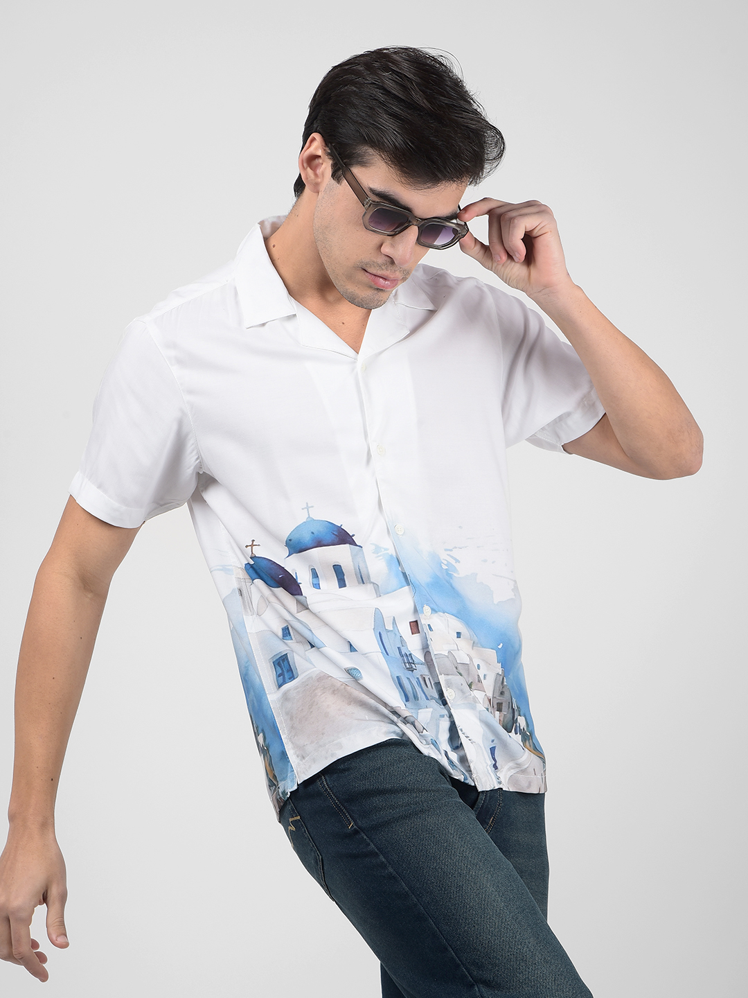 Numero Uno Men Graphic Print White Shirt